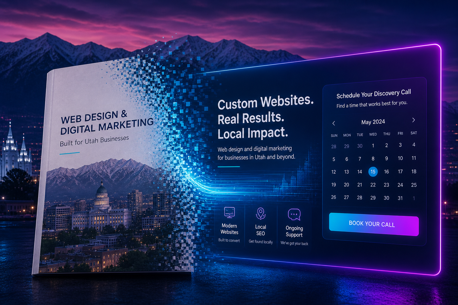 Brochure website turning into a booking-and-revenue site for Utah businesses, no ads