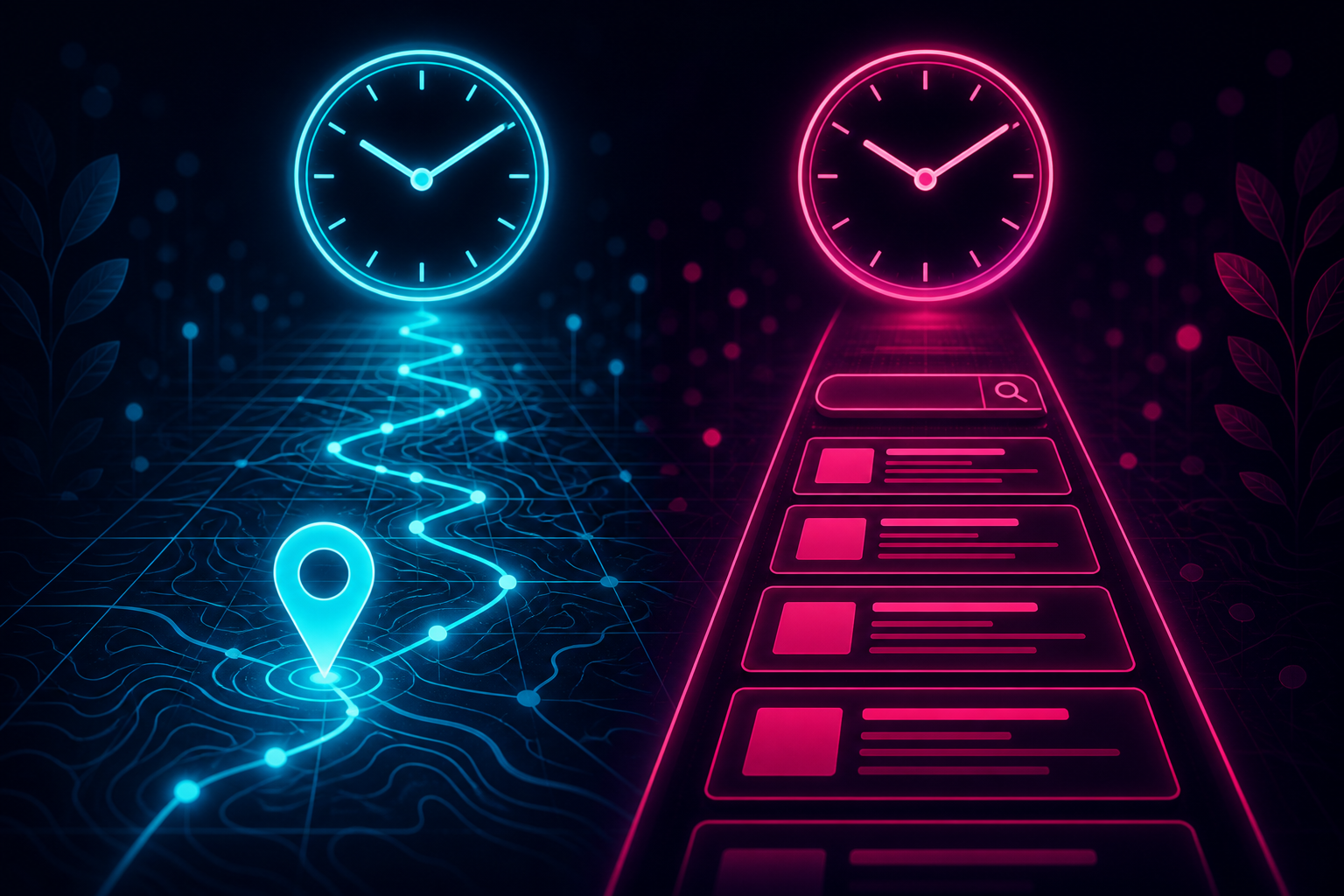Two clocks of local SEO: Google Maps versus organic search results