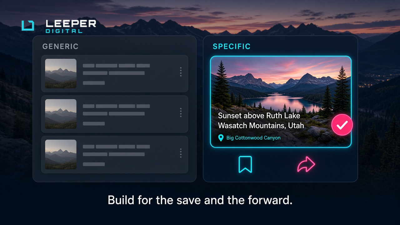 Generic posts versus specific saveable content - build for the save and the forward